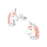 Unicorn - 925 Sterling Silver Kids Ear Studs PCJW32010