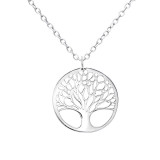 Baum Des Lebens - 925er Sterling Silber Halsketten PCJW30875
